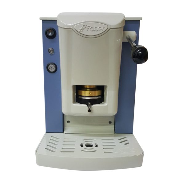 Faber Italia Slot Plast Macchina Caffè A Cialde ESE 44 Mm – Blu Vintage Con Finiture Grigie