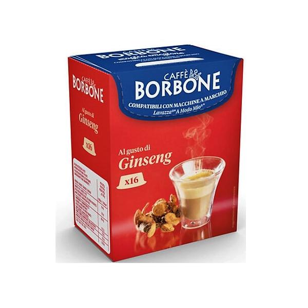 Capsule Borbone Caffè al Gusto Di Ginseng Compatibile Lavazza A Modo Mio
